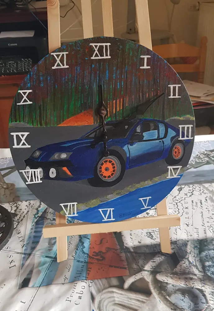 Tableau peint sur pendule près de Limoges